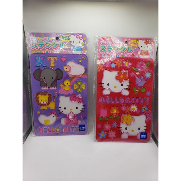 Epoch Sanrio 2017 Hello Kitty Stencil  HALLOKITTY Drawing pencil Art Crafts - Picture 5 of 8